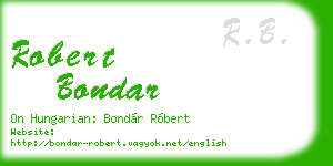 robert bondar business card