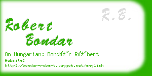 robert bondar business card